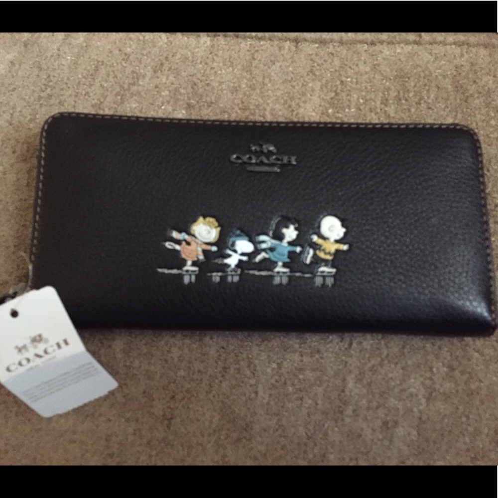 Coach Embossed Peanuts Accordion Wallet